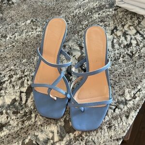 J.Crew - blue kitten heels - size 7